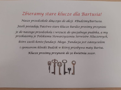 grafika do wpisu: Zbieramy klucze dla Bartusia