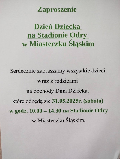 grafika do wpisu: ZAPROSZENIE NA OBCHODY DNIA DZIECKA 